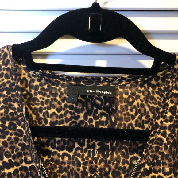 The Kooples Silk Leopard Half Zip Tank - Picture 8 of 8